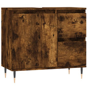 Armadietto Bagno | Armadio da bagno Rovere Fumo 65x33x60 cm in Legno Multistrato