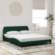 Giroletto con Testiera Verde Scuro 160x200 cm in Vellutocod mxl 115582