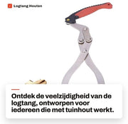 Ferramenta per legno in plastica/acciaio - 43 cm - Manico in legno - Giardino - Facile da maneggiare - Disegno unico di masticatura - Gancio per legno