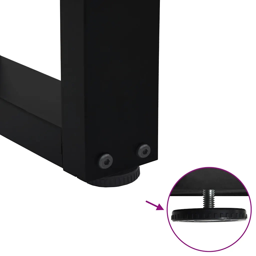 Gambe per Tavolino da Caff¨¨ a Forma di V 2 pz-Set di 2 Gamba per Tavolo Nere 70x(42-43,3) cm Acciaio 455370