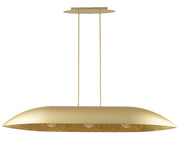 Lampada sospensione Gondola oro ovale allungata 3xE27 Sigma