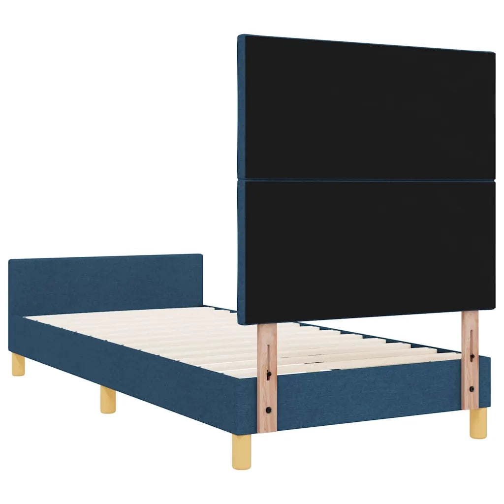 Struttura del letto con testiera Blu 90 x 200 cm Tessuto 3344780