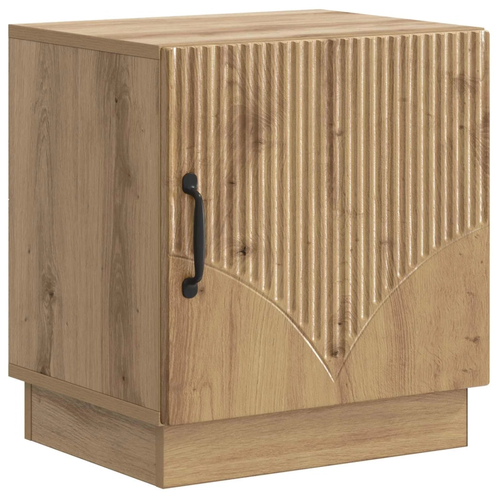 Set di 2 Comodini | Armadio da Notte | Mobiletto da notte Rovere Artigianale 43 x 34,5 x 47 cm