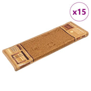 Tappetini Autoadesivi per Scale 15 pz 65x25 cm Beige  cod mxl 62041