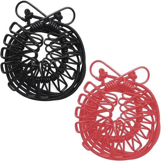 Linea da stendere retrattile 380 cm - Linea da stendere regolabile - Linea da stendere portatile per campeggio - Linea da stendere retrattile - Linea da stendere impermeabile - Forza di chiusura robusta - Linea da stendere per asciugatura