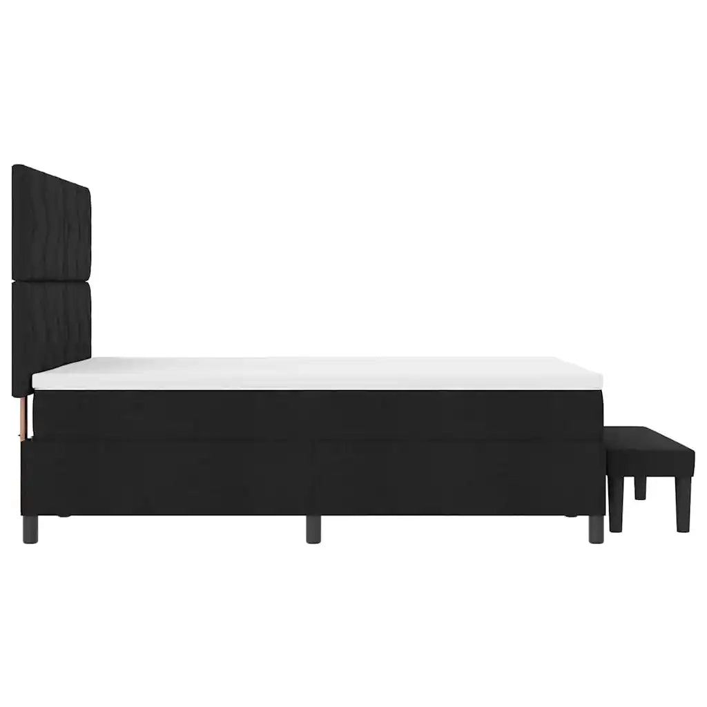 Letto a molle con materasso Nero 140 x 200 cm Tessuto 3344151