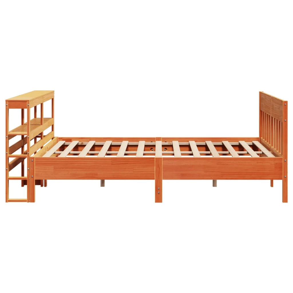 Letto senza Materasso Marrone Cera 200x200 cm in Legno di Pino 3306254