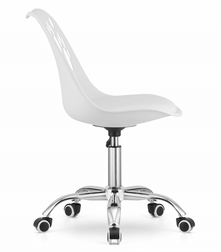 Sedia girevole ergonomica Valora PRINT bianca per ufficio domestico