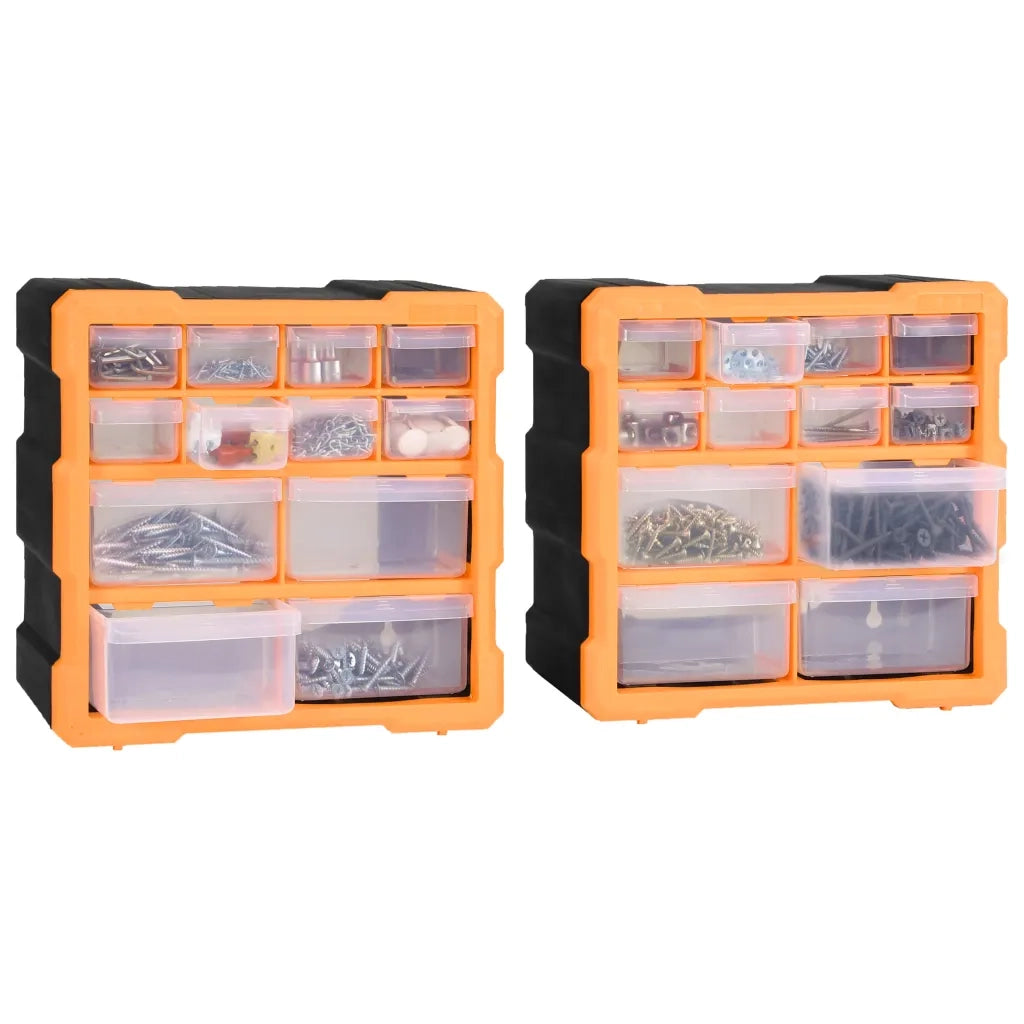 Mobili Contenitori con 12 Cassetti 2 pz 26,5x16x26 cm CFW3271249