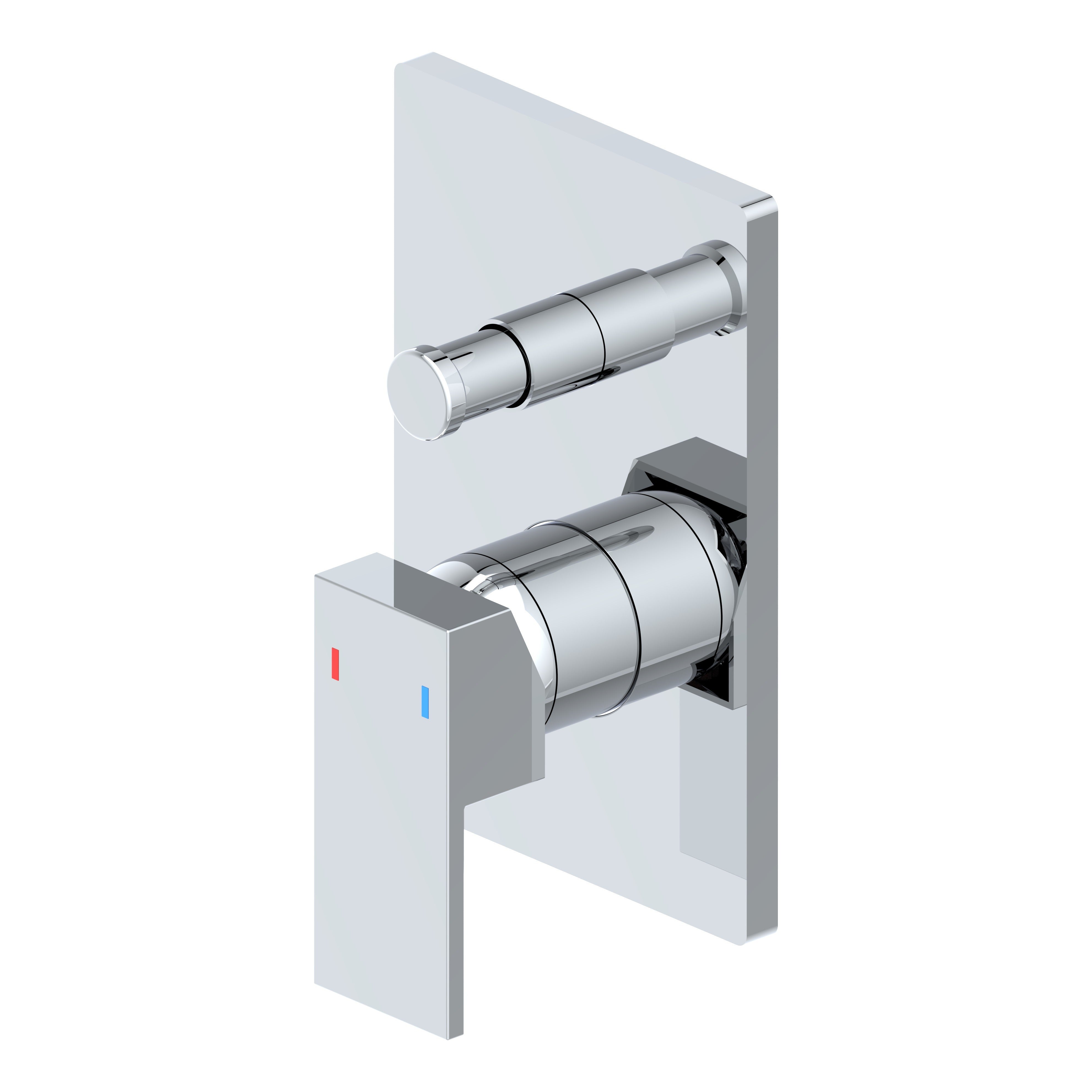 Miscelatore Incasso Doccia con Deviatore Serie Rubik Cromato