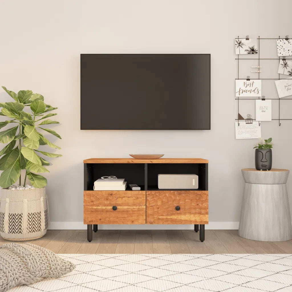 Mobile Porta TV 70x33x46 cm in Legno Massello di Acaciacod mxl 86902