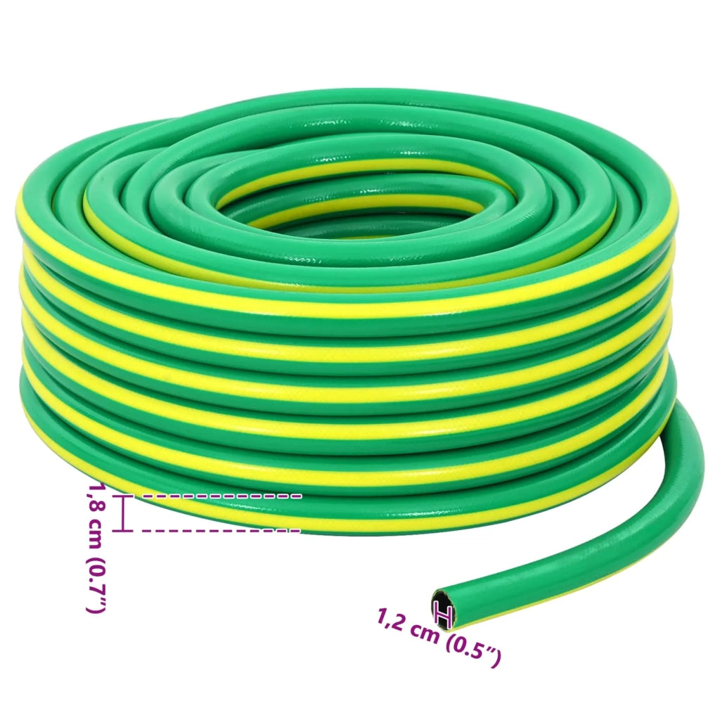 Tubo da Giardino 5-Ply Verde e Giallo 1 / 2'' 30 m PVC CFW9335205