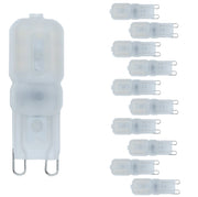 Lampadina led bispina g9 3watt resa 25watt risparmio energetico 6000k pezzi 10