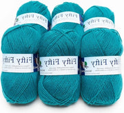 Gomitolo misto di lana e acrilico - ideale per cappelli e sciarpe - Ottanio 1296 - 50 gram - 6 pezzi