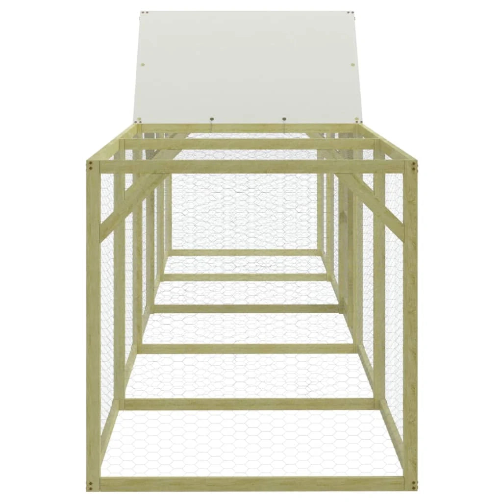Pollaio/recinto/gabbia 500 x 100 x 150 cm in legno massello di pino impregnato marrone 02_0043927