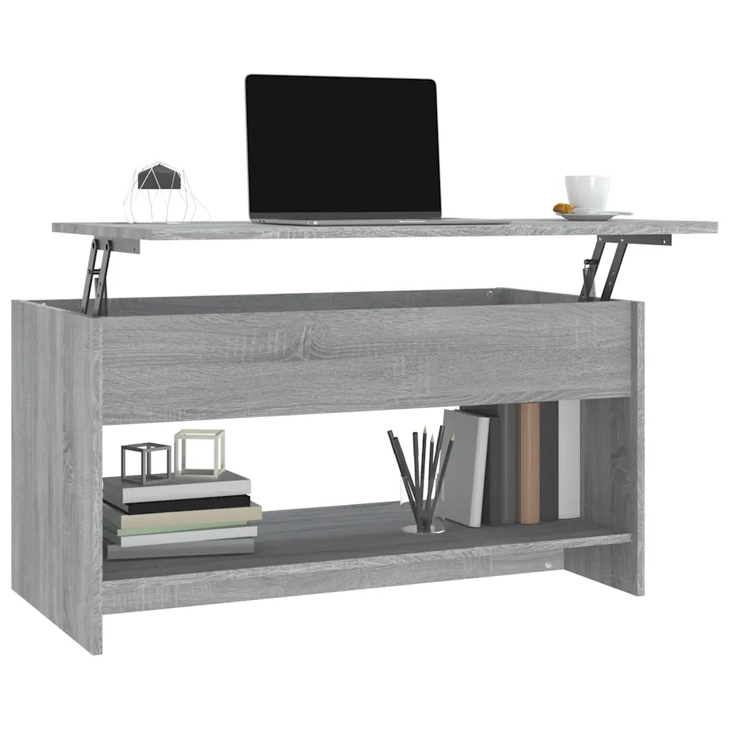 Tavolino Salotto Grigio Sonoma 102x50x52,5 cm Legno Multistrato cod mxl 16723