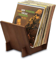 Cassetto per Vinili in Legno Scuro con Capacità fino a 40 LP e Singoli