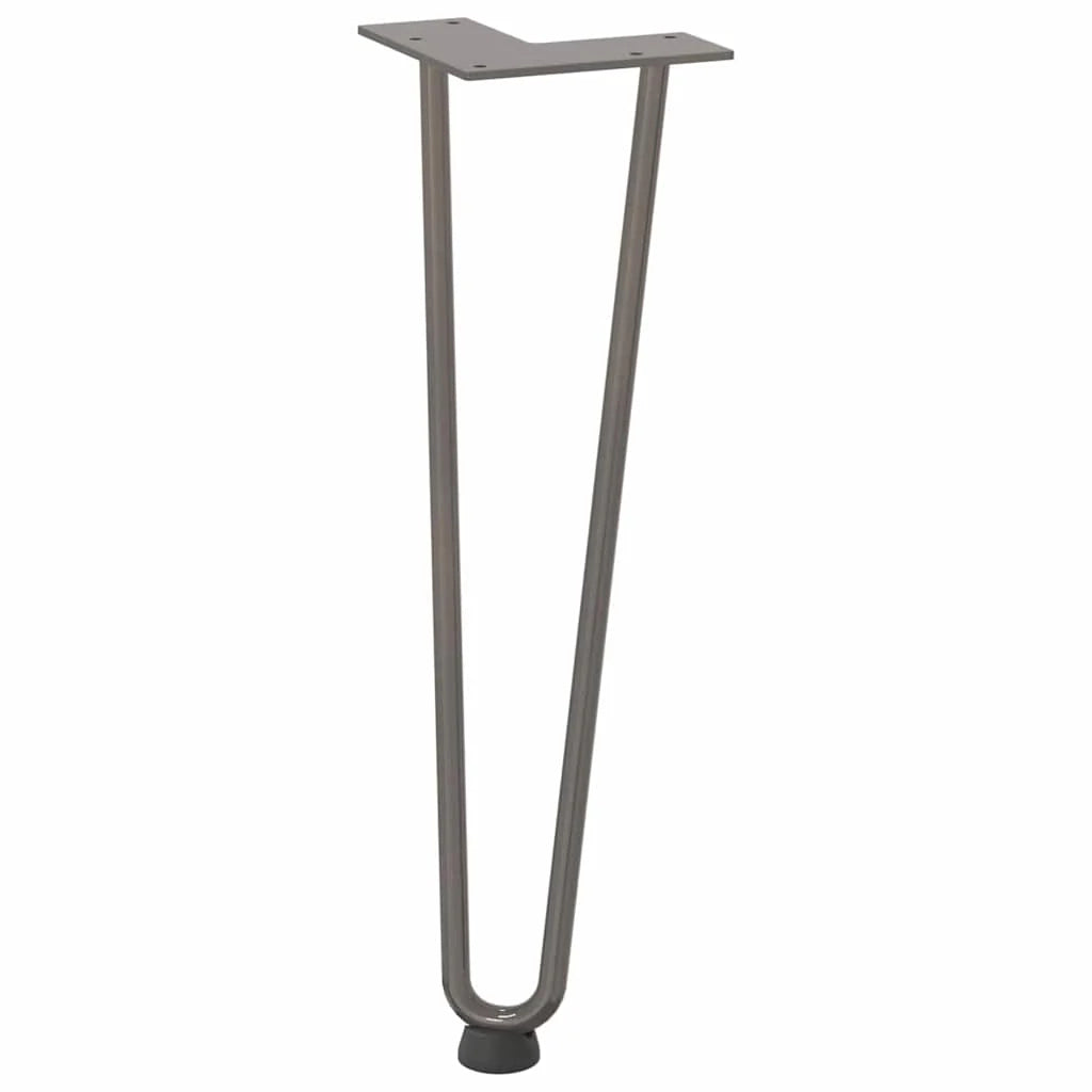 Set di 4 gambe a forcina per tavolino da caffè dal design moderno altezza 42 cm in acciaio naturale 02_0056722