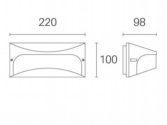 Applique 10W Led 4000K linea dome bianco