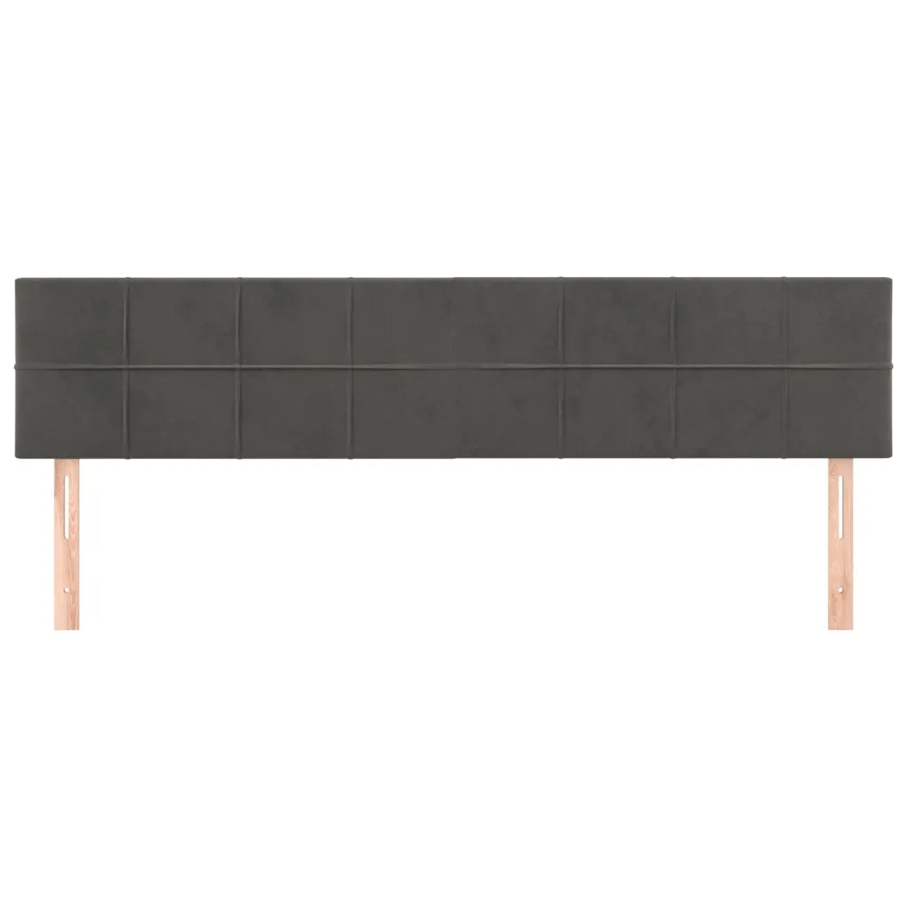 Testiera | Testata Grigio Scuro 160x5x78/88 cm in Velluto
