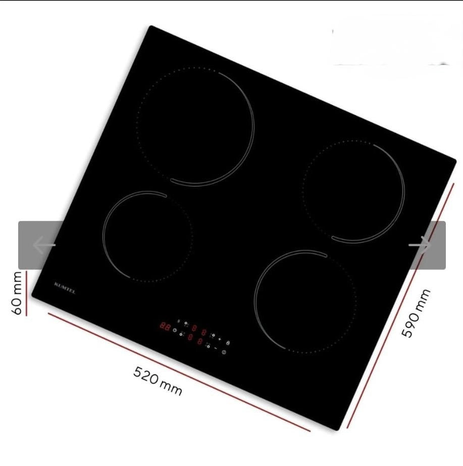 Piano Cottura da incasso a induzione 4 Fuochi 60 cm nero Kumtel