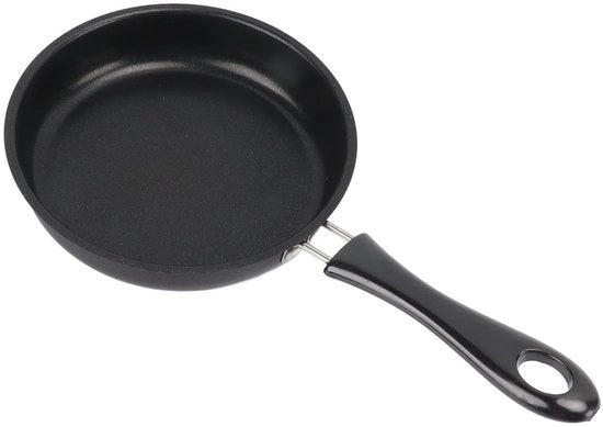 Piatto per omelet - Piccola padella per biscotti - Rivestimento salutare - Nero - Smalto antiaderente - Ideale per uova e pancake - 14CM