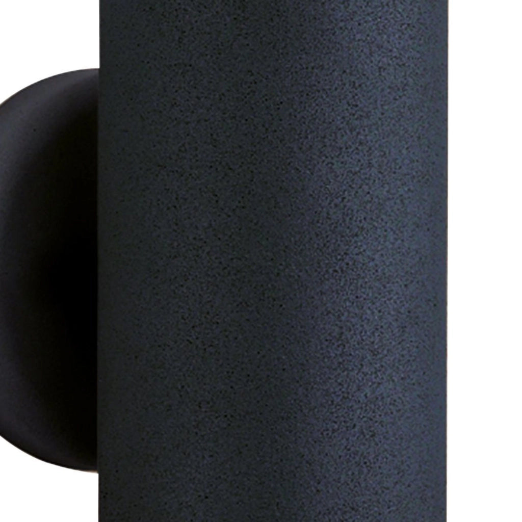 Applique Moderna Metro Alluminio Nero Vetro 2 Luci Gu10