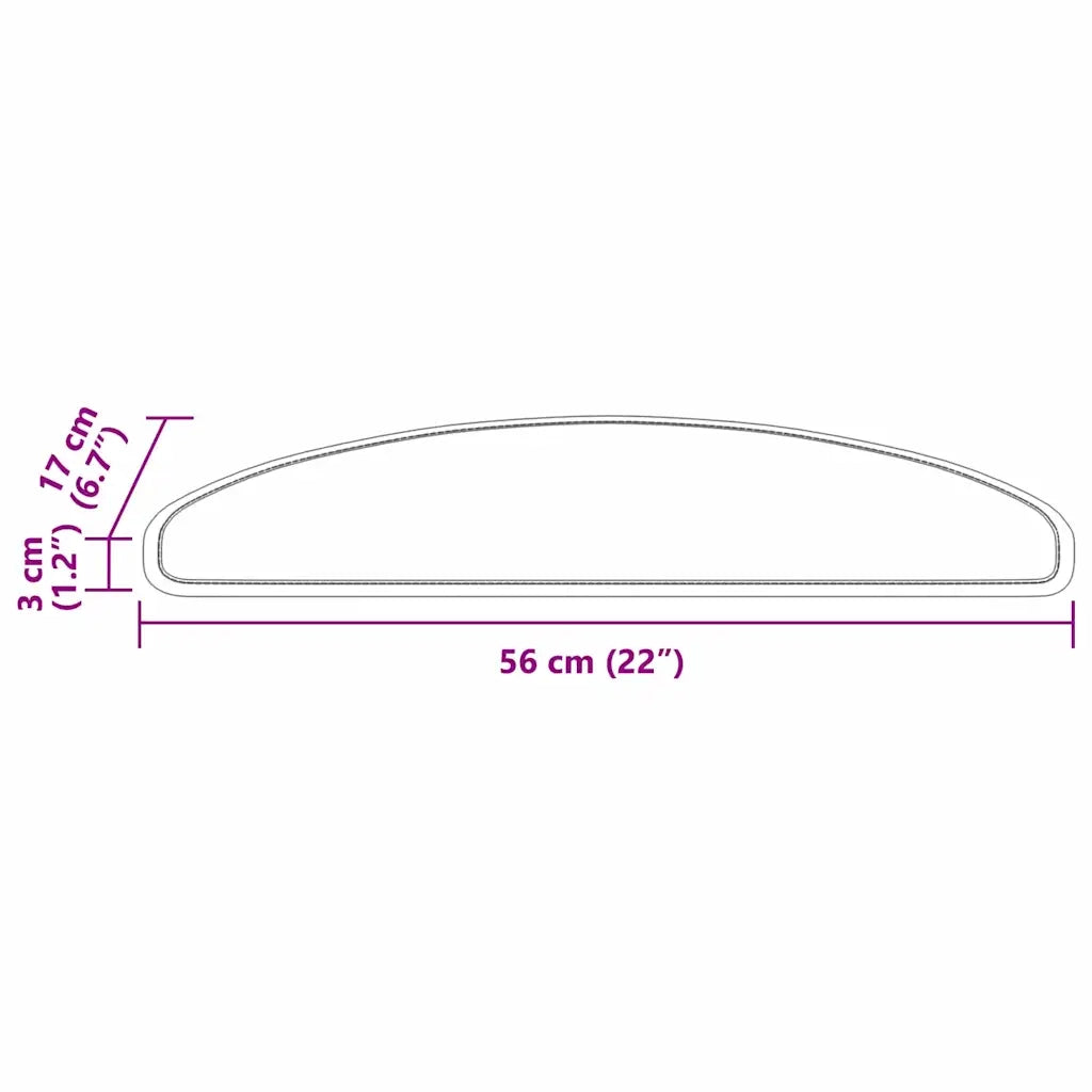 Tappetini per scale autoadesivi 15 pz | Gradini per Scale Blu 56 x 17 x 3 cm