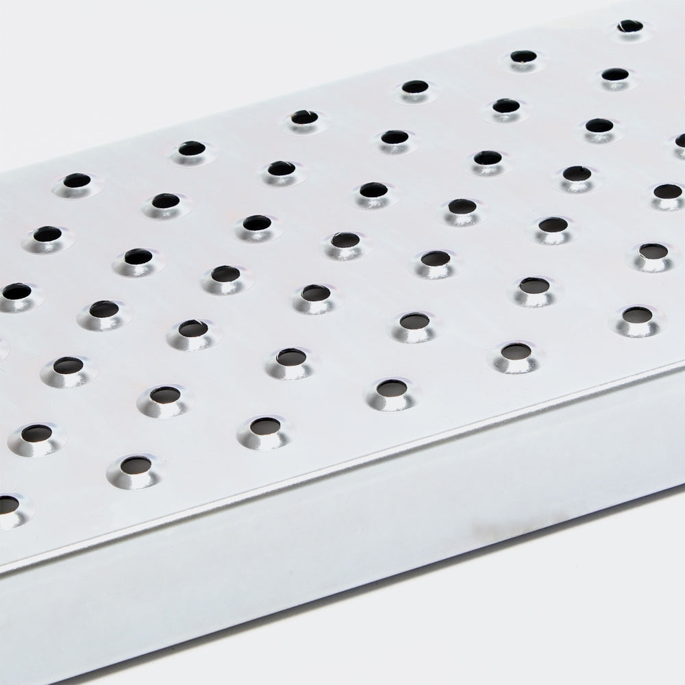 Set di 2 rampe di carico binario di collisione in acciaio zincato 160 x 22,5 cm fino a 400 kg grigio 3416052