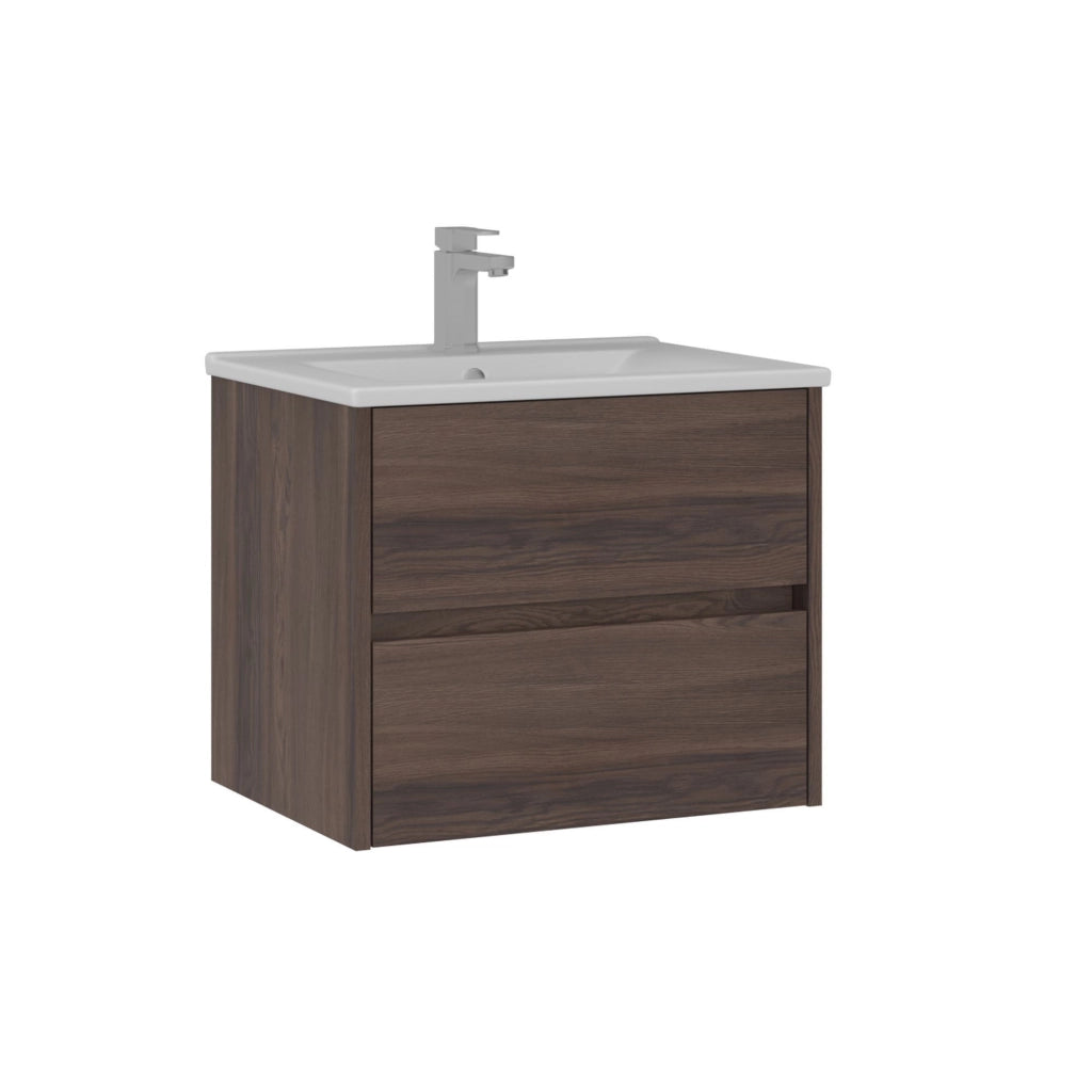 Mobile lavabo "Side 65 v2" - 65 x 45 x 52 cm - Noce scuro