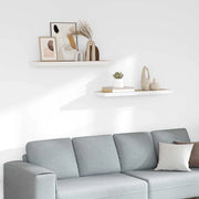 Scaffali a Parete 2 pz Rovere e Bianco 80x23,5x3,8 cm in MDF 326580