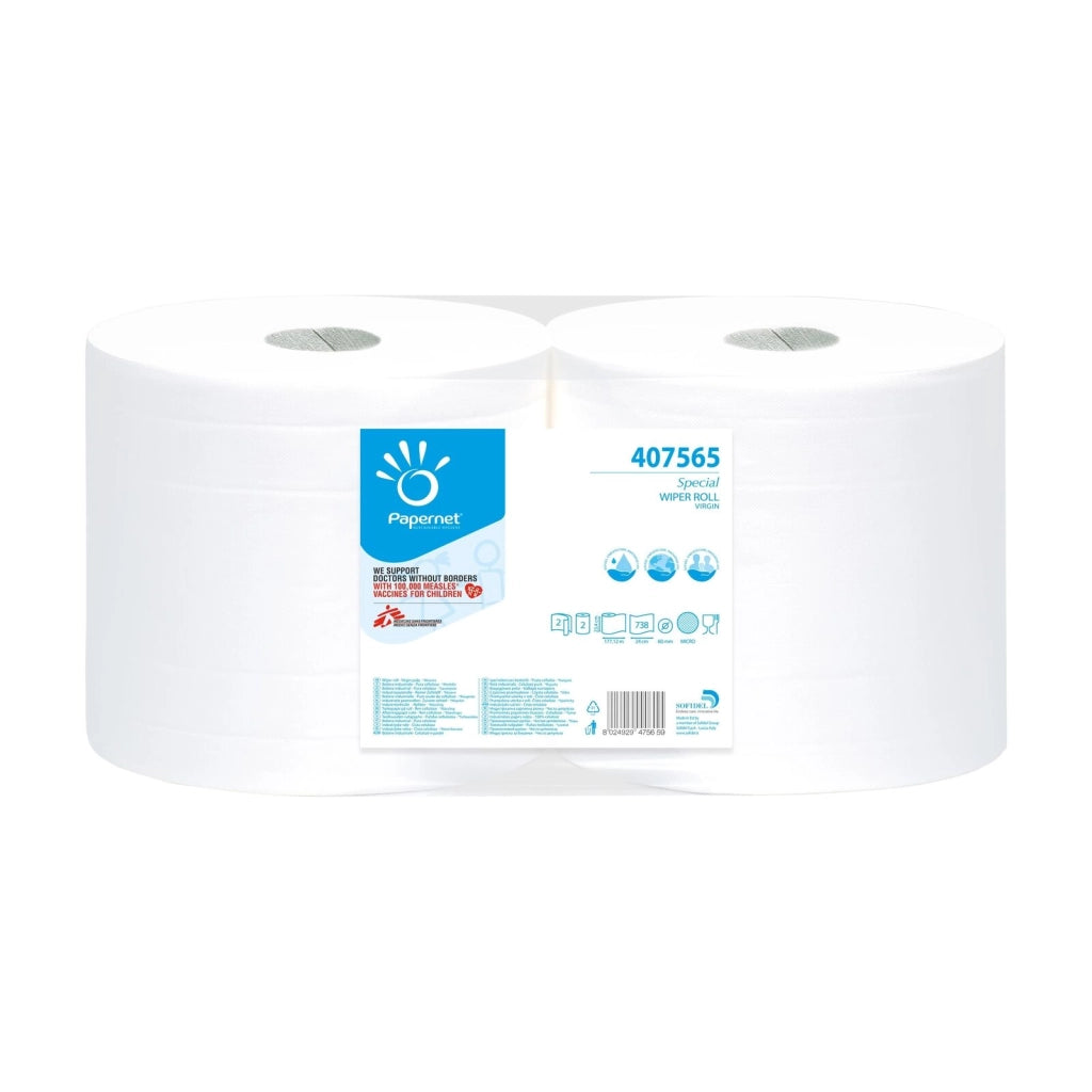 Papernet 407565 asciugamano di carta 738 fogli Cellulosa Bianco 177,12 m