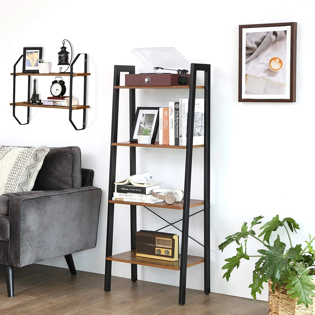Libreria in stile rustico VALORA per soggiorno, camera da letto, ufficio - LLS44X