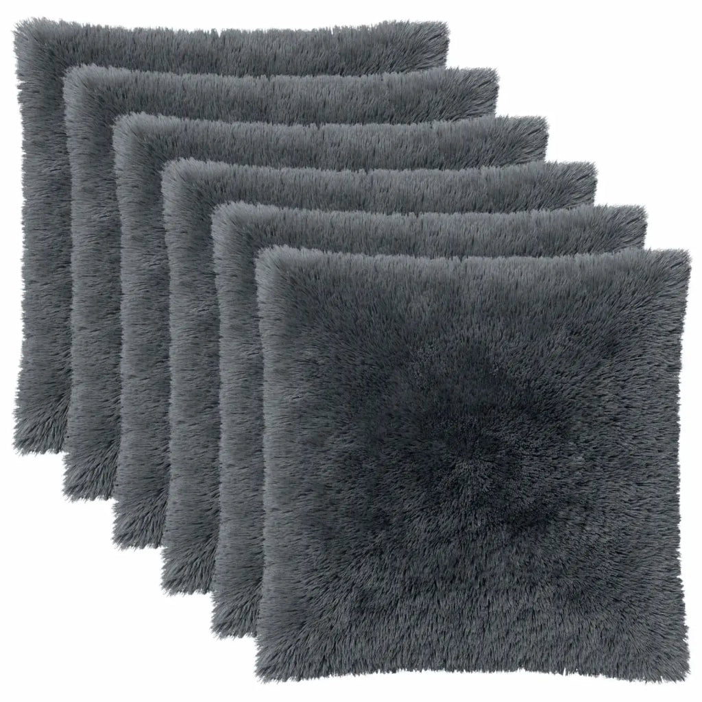 Federa 6 pcs HEERLEN Antracite 80 x 80 cm Fleece PV 913740
