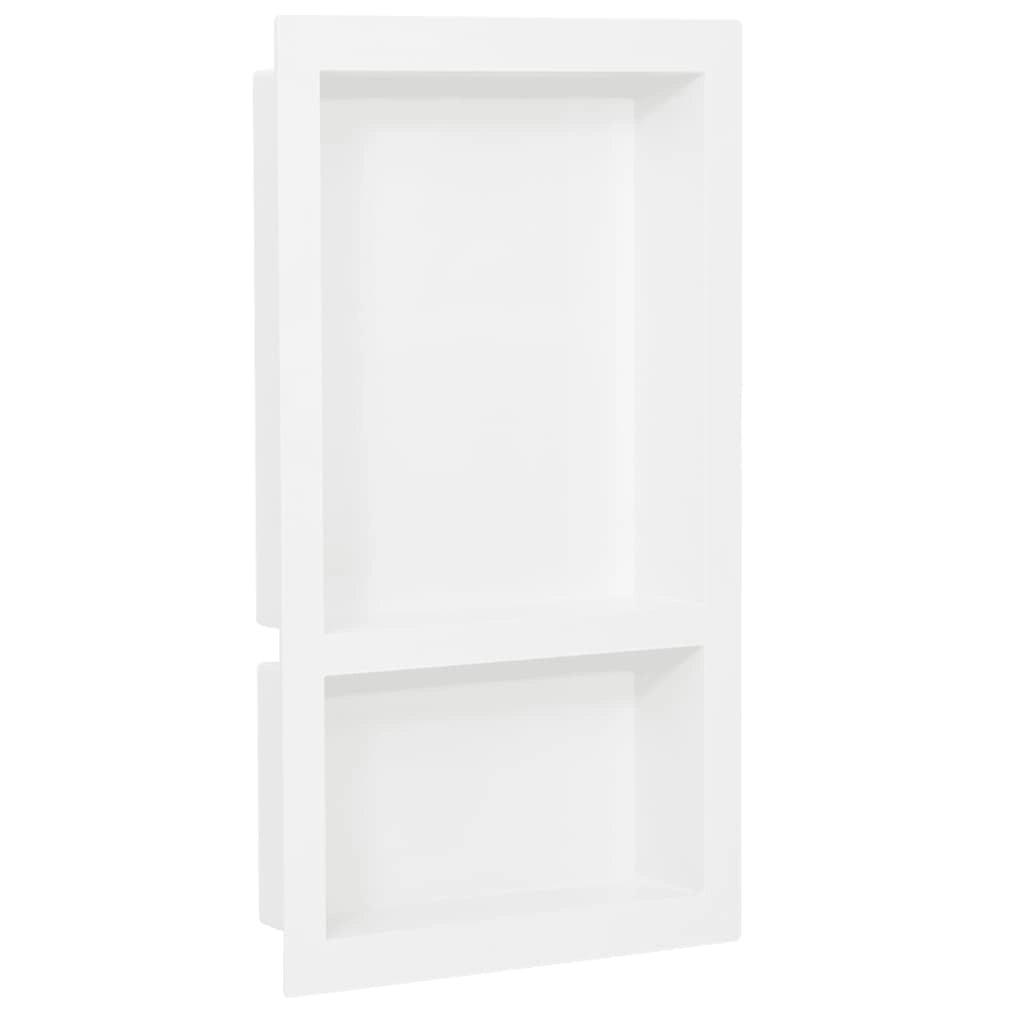 Nicchia da Doccia con 2 Scomparti Bianco Lucido 41x69x9 cmcod mxl 82321