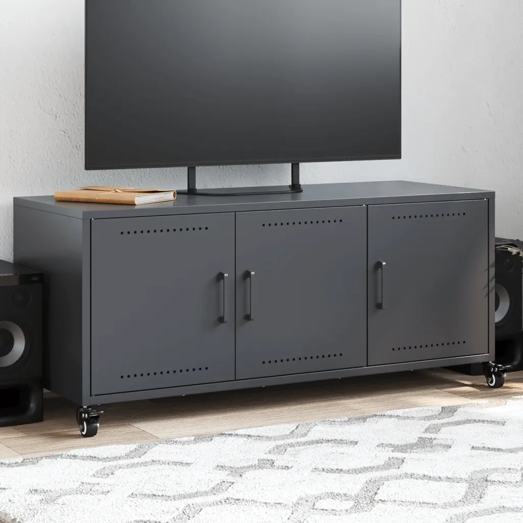 Mobile TV Antracite 100,5x39x43,5 cm Acciaio