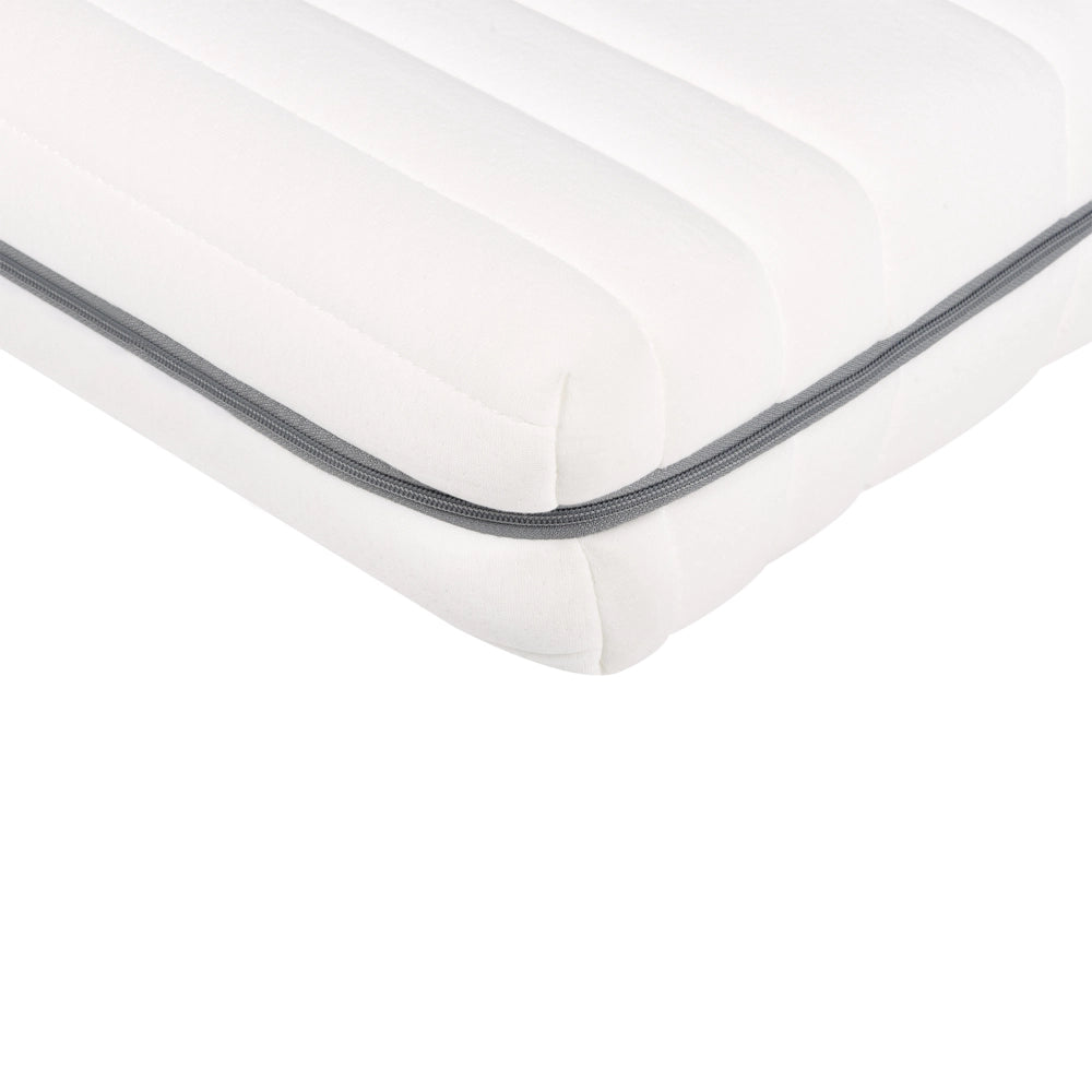 Materasso in schiuma bianco 90 x 200 cm Tessuto poliestere sfoderabile con cerniera EU Misura singola Medium Firm H2