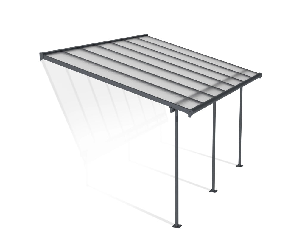 Canopia Sierra Pergola Addossata in Alluminio  3X4.3 m Grigio
