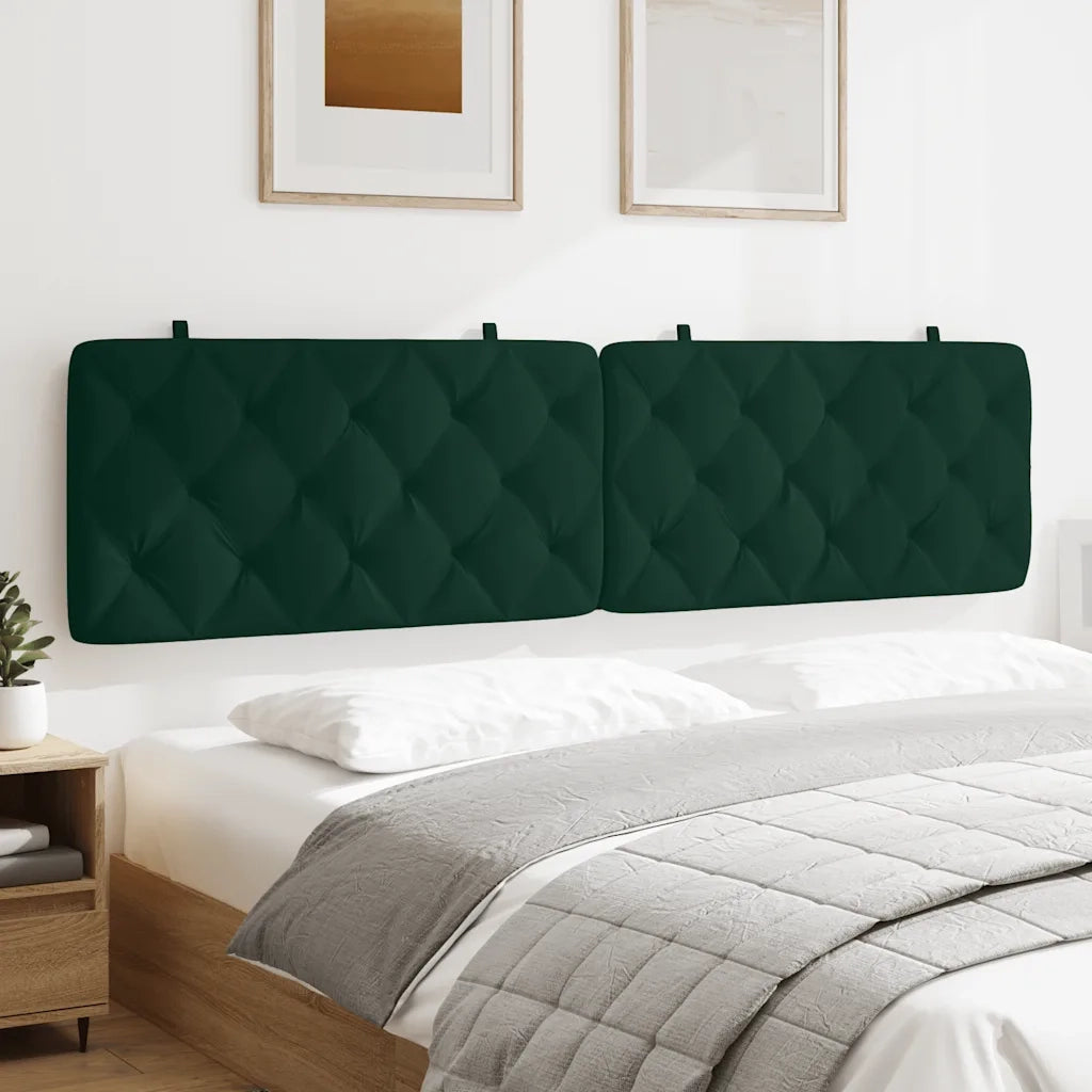 Cuscino Testiera Verde Scuro 200 cm in Velluto CFW8518312