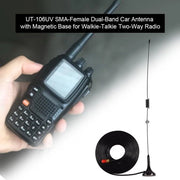 Antenna a doppia banda UT-106UV per walkie talkie con connettore SMA-F, modello UT106, compatibile con HAM Radio UV-5R, BF-888S e UV-82, UV-5RE.