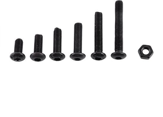 Kit di viti M3 - 250 pezzi Assortimento - Acciaio zincato - a 6 facce e piatto - Ideale per uso domestico - Incluso set di viti