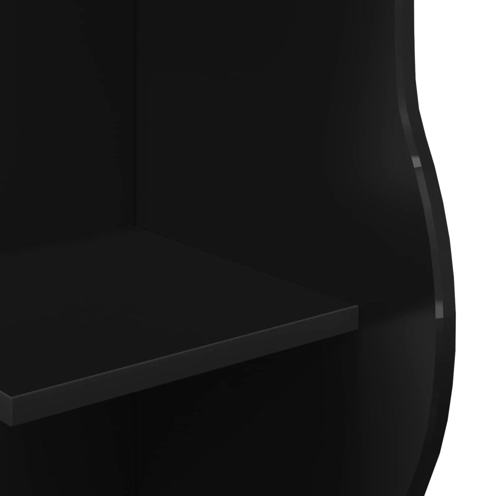 Mensola angolare Nero 34 x 33 x 102 cm Legno ingegnerizzato 899937