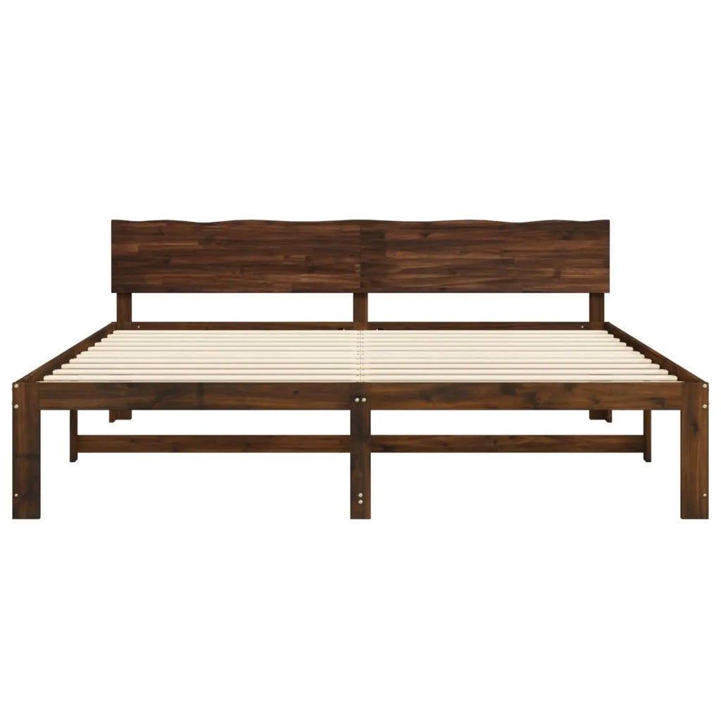 Letto matrimoniale con testiera ROSTOCK Marrone Scuro 3405470