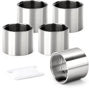Connettori di giunzione 5 pezzi - Acciaio inox 304 - 1-1/2" BSP femmina - Connettori di giunzione - Adattatori di tubo - Alta duttilità a temperatura elevata - Adattatori di tubo