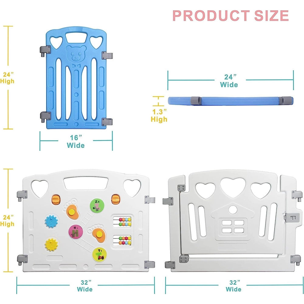 Trade Shop - Box Per Bambini Protezione Barriera Di Sicurezza Recinto Giochi 150x150x60 Cm -