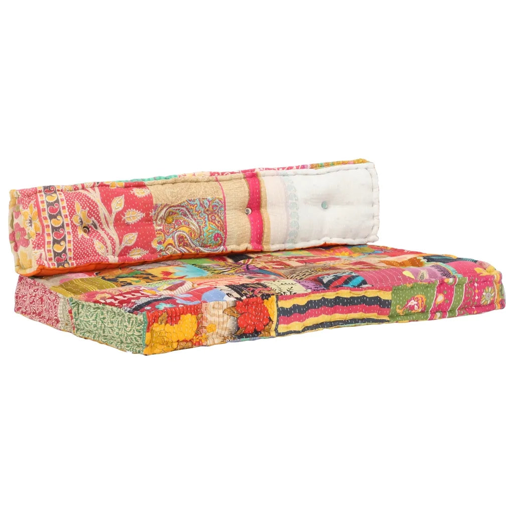 Cuscino per sedie | Cuscino per Divani Pallet Multicolore in Tessuto Patchwork
