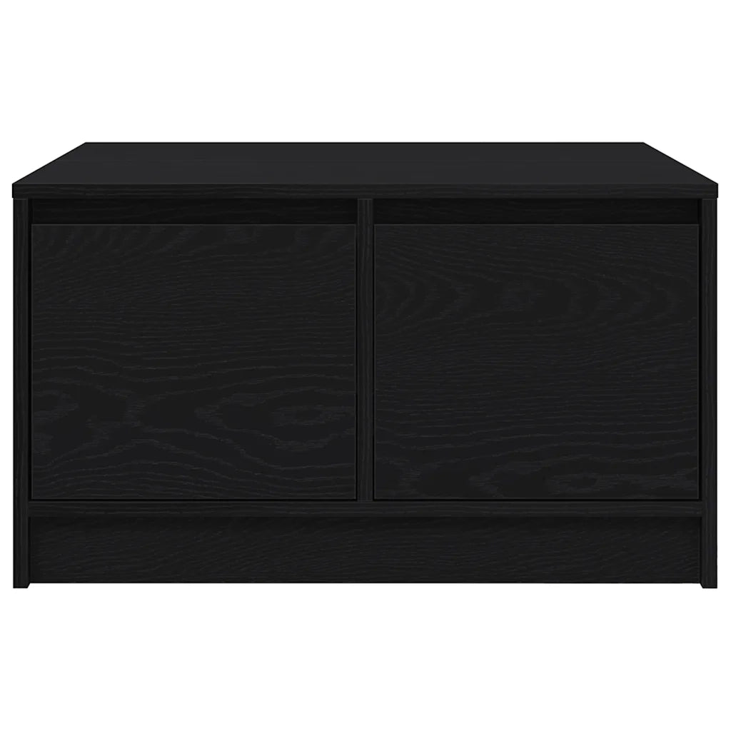 vidaXL Tavolino da Salotto con Cassetti Rovere Nero 70,5x70x40 cm