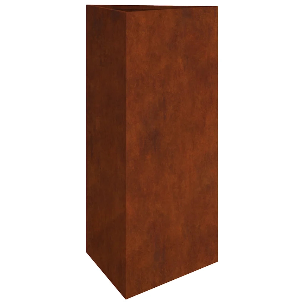 Fioriera da Giardino-Vaso da Esterno 40x34,5x75 cm in Acciaio Corten