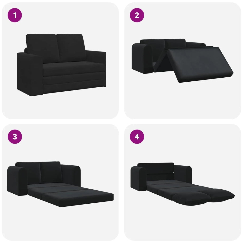 Divano letto Nero 148 x 71 x 83 cm Velluto 4106688