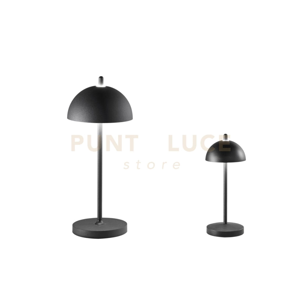 LAMPADA DA TAVOLO RICARICABILE LED PARTY NERA 1,5W 134LM 3000K DIMMERABILE IP44 8X19,8CM